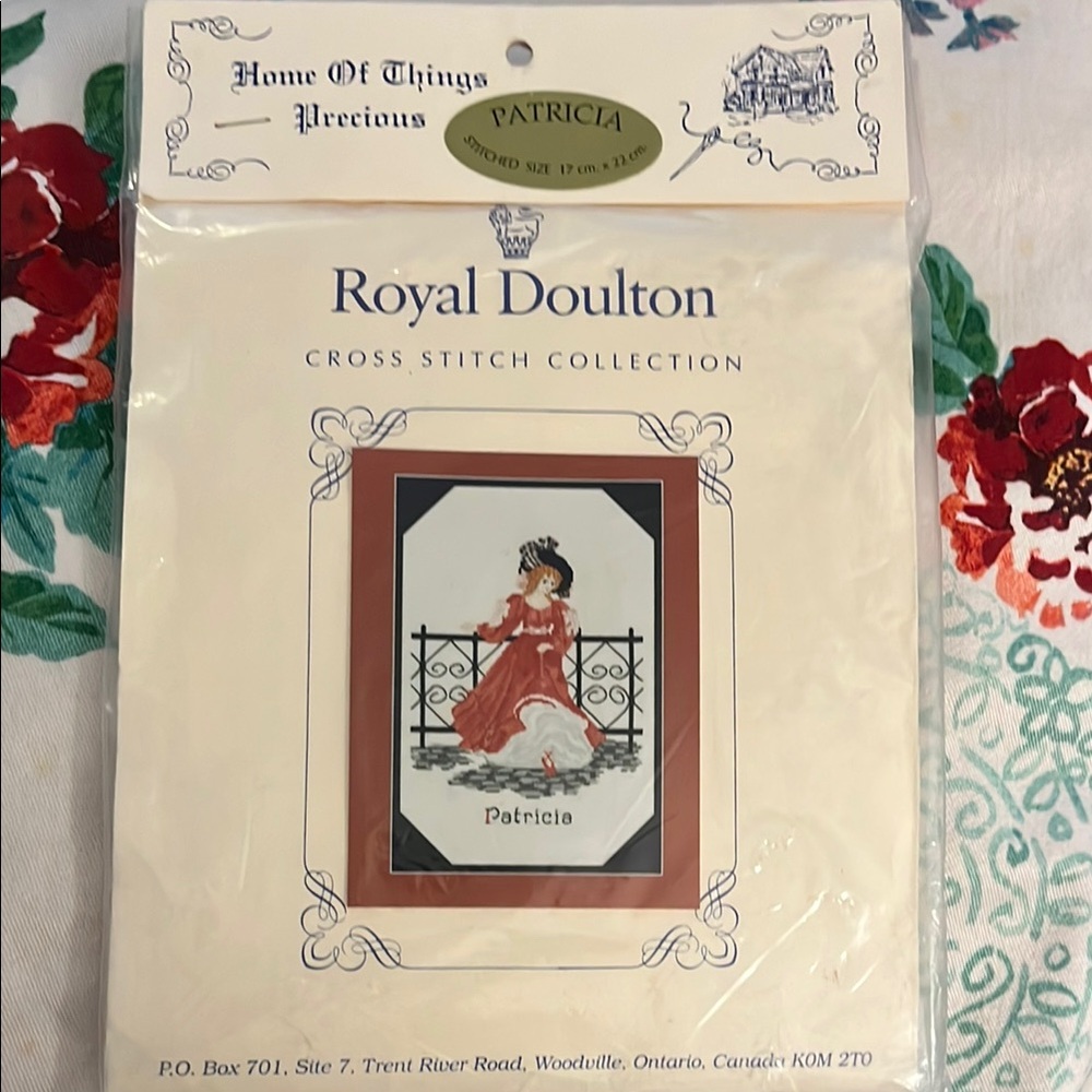 Vintage 1994 Royal Doulton Cross Stitch Collection - Patricia